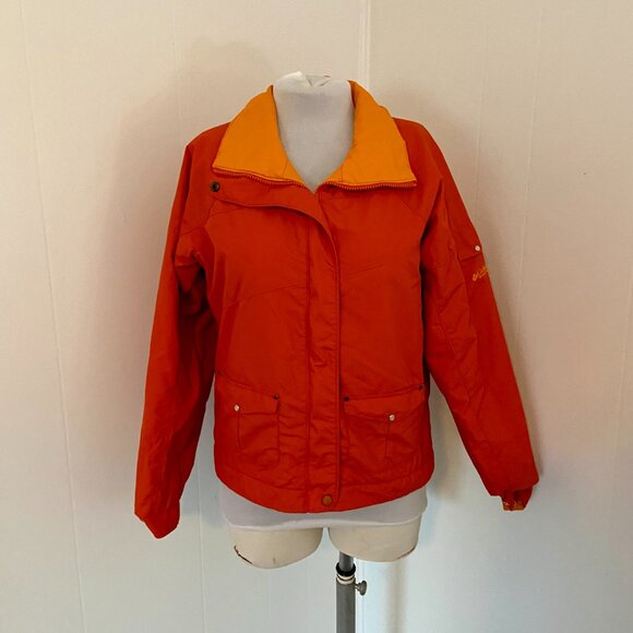 Columbia Western Lmd Edition Reversible Jacket Pearl Snap Orange Med VTG Coat - Picture 10 of 16